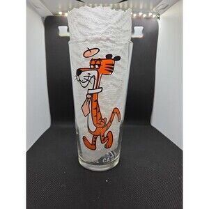 Vtg 1973 COOL CAT Tiger Pepsi Collector Series GLASS Looney Tunes White B17